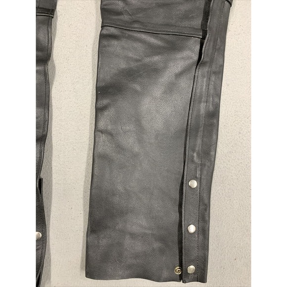 Himalaya Motor Bike Wear Chaps Mens Size Medium Motorcycle Riding Bikers Black - Picture 6 of 16